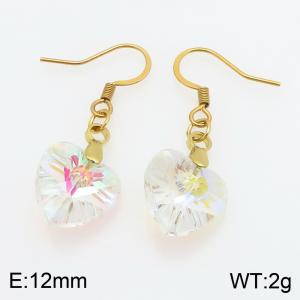 Stainless Steel Stone&Crystal Earring - KE134536-SS