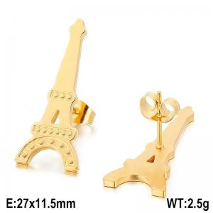 SS Gold-Plating Earring - KE30119-D