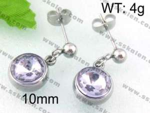 Stainless Steel Stone&Crystal Earring - KE39239-Z