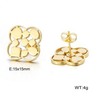 SS Gold-Plating Earring - KE40836-D