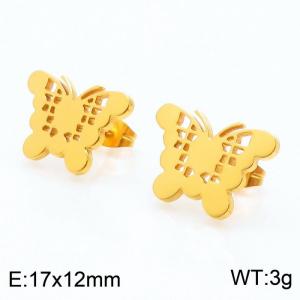 SS Gold-Plating Earring - KE41521-D