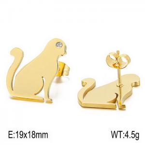 SS Gold-Plating Earring - KE42156-K