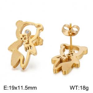 SS Gold-Plating Earring - KE43423-D