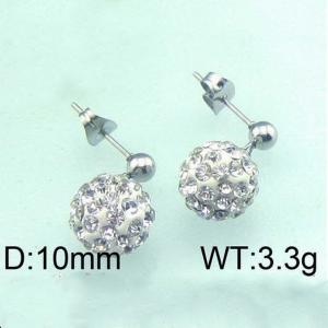Stainless Steel Stone&Crystal Earring - KE46204-Z