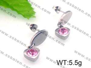 Stainless Steel Stone&Crystal Earring - KE46238-Z