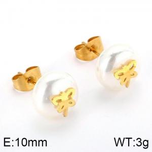 SS Gold-Plating Earring - KE47085-K