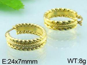 SS Gold-Plating Earring - KE48875-MS