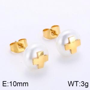 SS Gold-Plating Earring - KE49143-K