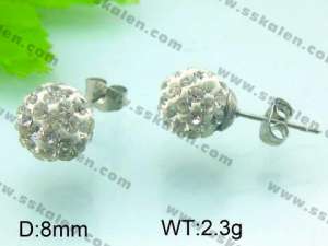 Stainless Steel Stone&Crystal Earring - KE49722-Z