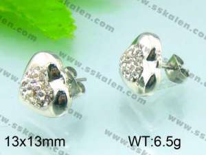 Stainless Steel Stone&Crystal Earring - KE49746-Z