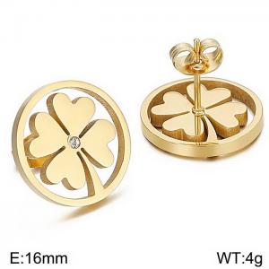 SS Gold-Plating Earring - KE50978-K