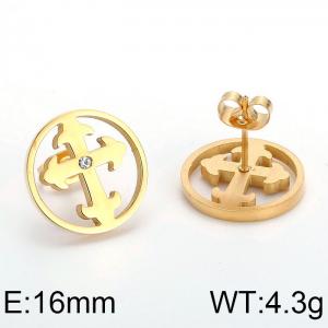 SS Gold-Plating Earring - KE51024-K