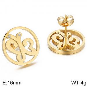 SS Gold-Plating Earring - KE51026-K