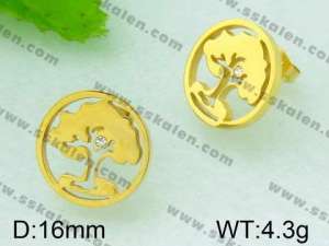 SS Gold-Plating Earring - KE51027-K