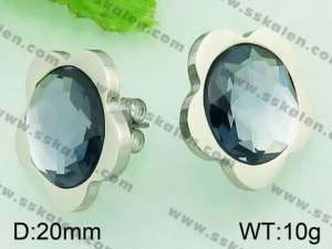Stainless Steel Stone&Crystal Earring - KE57548-Z