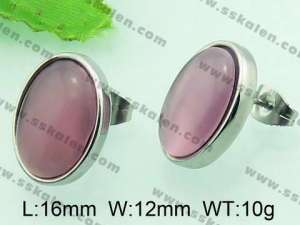 Stainless Steel Stone&Crystal Earring - KE58101-Z
