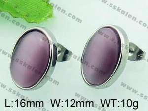 Stainless Steel Stone&Crystal Earring - KE58102-Z
