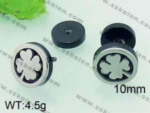 Stainless Steel Black-plating Earring - KE58679-TSC