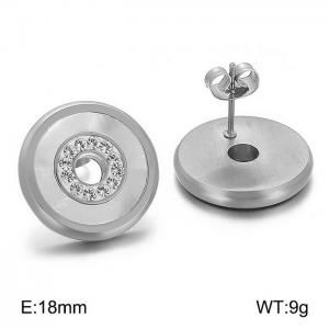 Stainless Steel Stone&Crystal Earring - KE58901-K