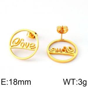 SS Gold-Plating Earring - KE58990-K