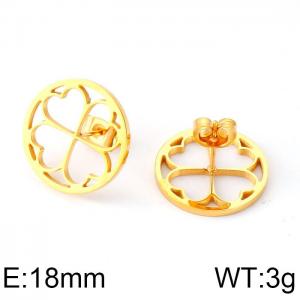 SS Gold-Plating Earring - KE58993-K