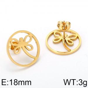 SS Gold-Plating Earring - KE58994-K