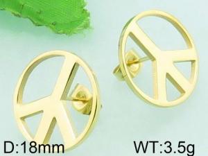 SS Gold-Plating Earring - KE58996-K