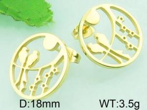 SS Gold-Plating Earring - KE58997-K