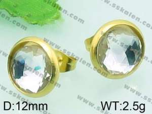Stainless Steel Stone&Crystal Earring - KE59239-Z