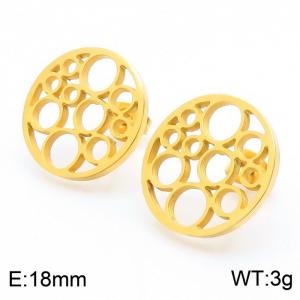 SS Gold-Plating Earring - KE59240-K