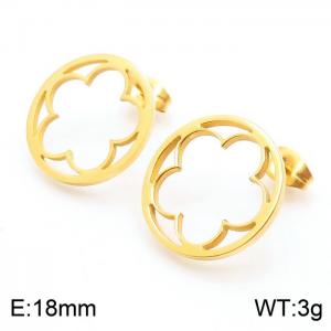 SS Gold-Plating Earring - KE59241-K