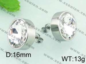 Stainless Steel Stone&Crystal Earring - KE59375-K