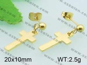 SS Gold-Plating Earring - KE59882-Z