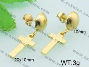 SS Gold-Plating Earring - KE59883-Z