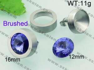 Stainless Steel Stone&Crystal Earring - KE60089-K