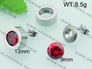 Stainless Steel Stone&Crystal Earring - KE60096-K