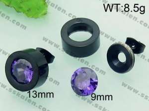 Stainless Steel Stone&Crystal Earring - KE60104-K