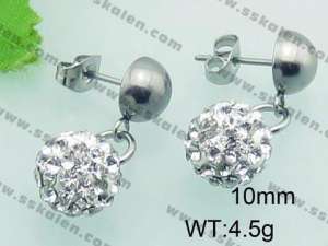 Stainless Steel Stone&Crystal Earring - KE60331-Z