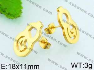SS Gold-Plating Earring - KE60836-Z