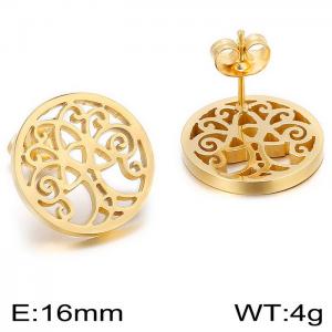 SS Gold-Plating Earring - KE60857-K