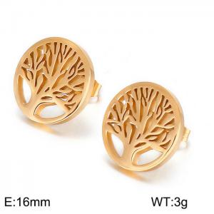 SS Gold-Plating Earring - KE60919-K