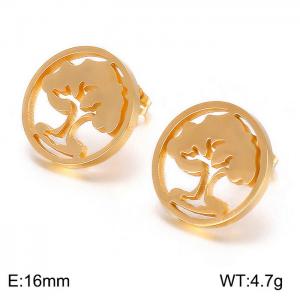 SS Gold-Plating Earring - KE61033-K