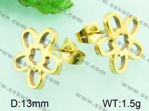 SS Gold-Plating Earring - KE61137-Z