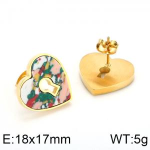 SS Gold-Plating Earring - KE61757-K