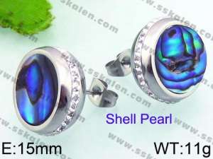 Stainless Steel Stone&Crystal Earring - KE62198-Z