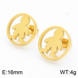 SS Gold-Plating Earring - KE62241-K