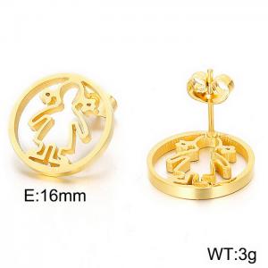 SS Gold-Plating Earring - KE62391-K