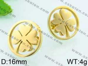 SS Gold-Plating Earring - KE62398-K