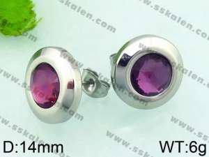 Stainless Steel Stone&Crystal Earring - KE63582-Z