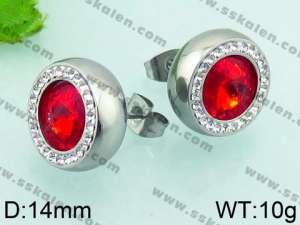 Stainless Steel Stone&Crystal Earring - KE63918-Z